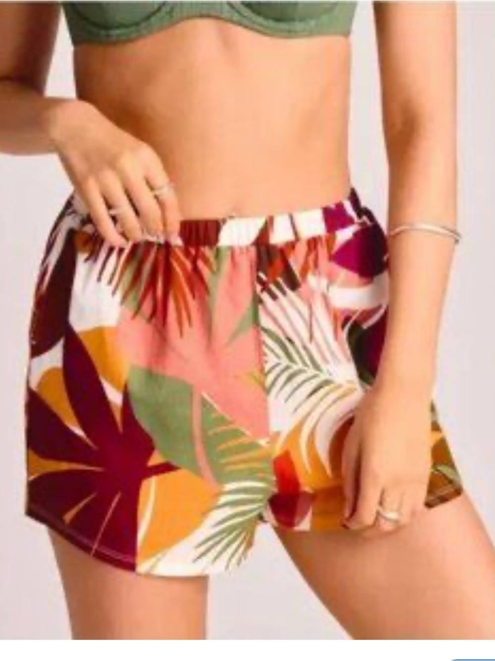 Vitamin A X Target Linen Blend Shorts Tropical Size XL NEW